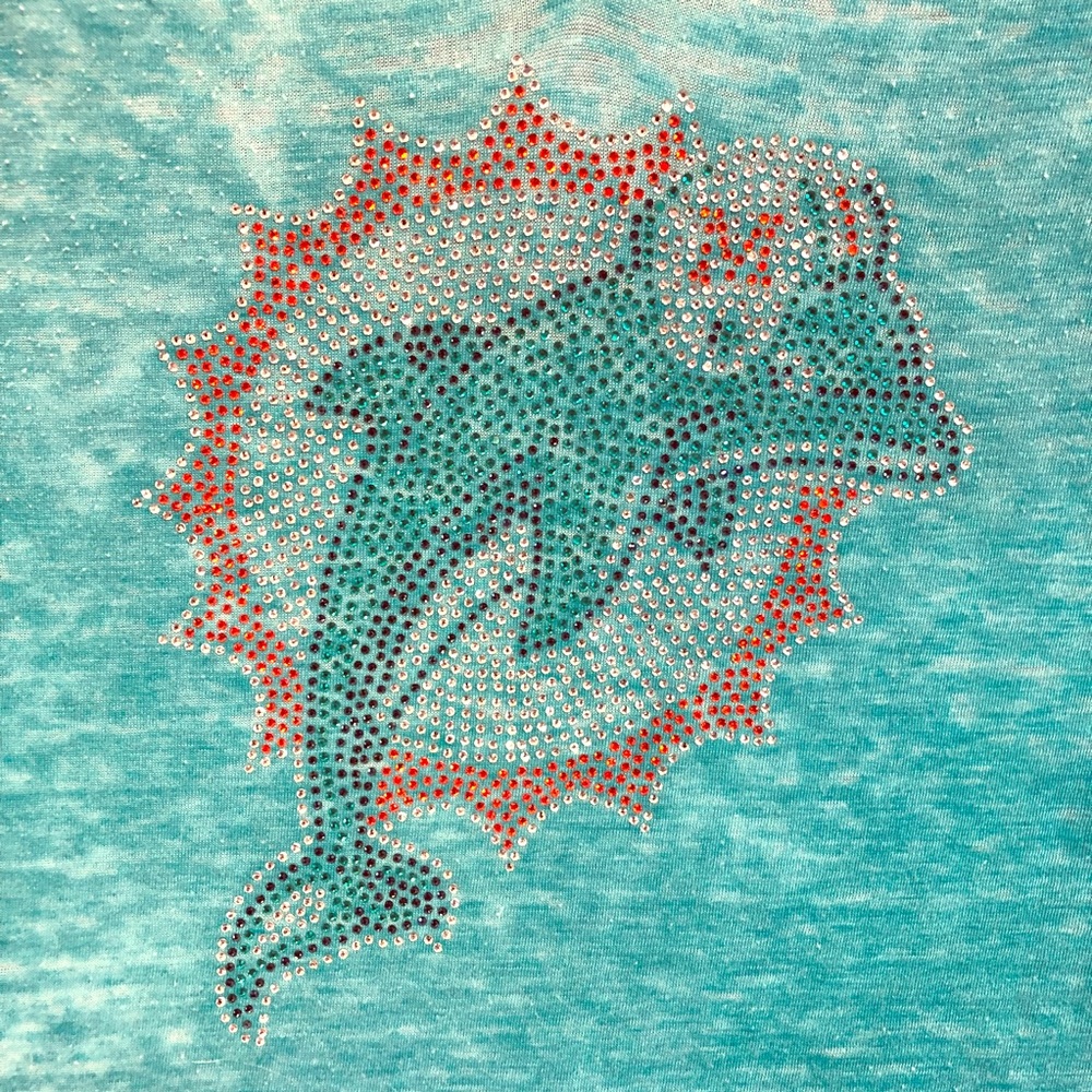Rhinestone Miami Dolphins tee